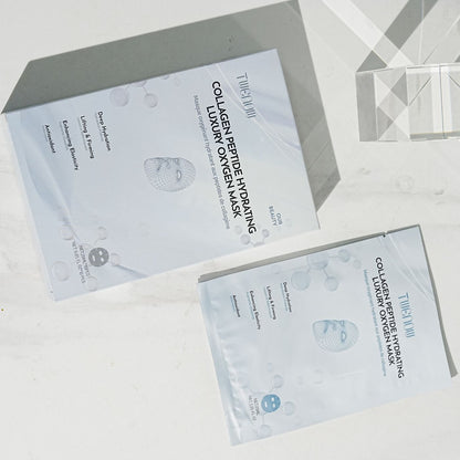 Masque Tissu Oxygénant Hydratant aux Peptides de Collagène