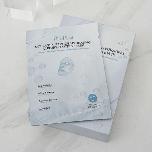 Masque Tissu Oxygénant Hydratant aux Peptides de Collagène